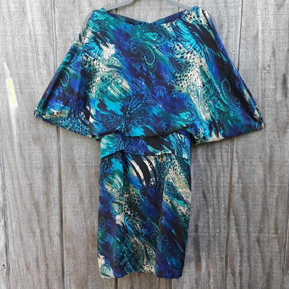 Flirty Cold Shoulder Silky Dress